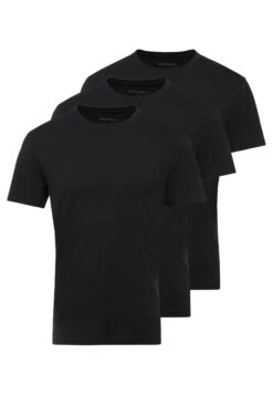 Pier One 3 Pack - Basic T-Shirt - Black -Fashion Clothing Store 005c814e690b4d8d8ed1c6e6ed983c29
