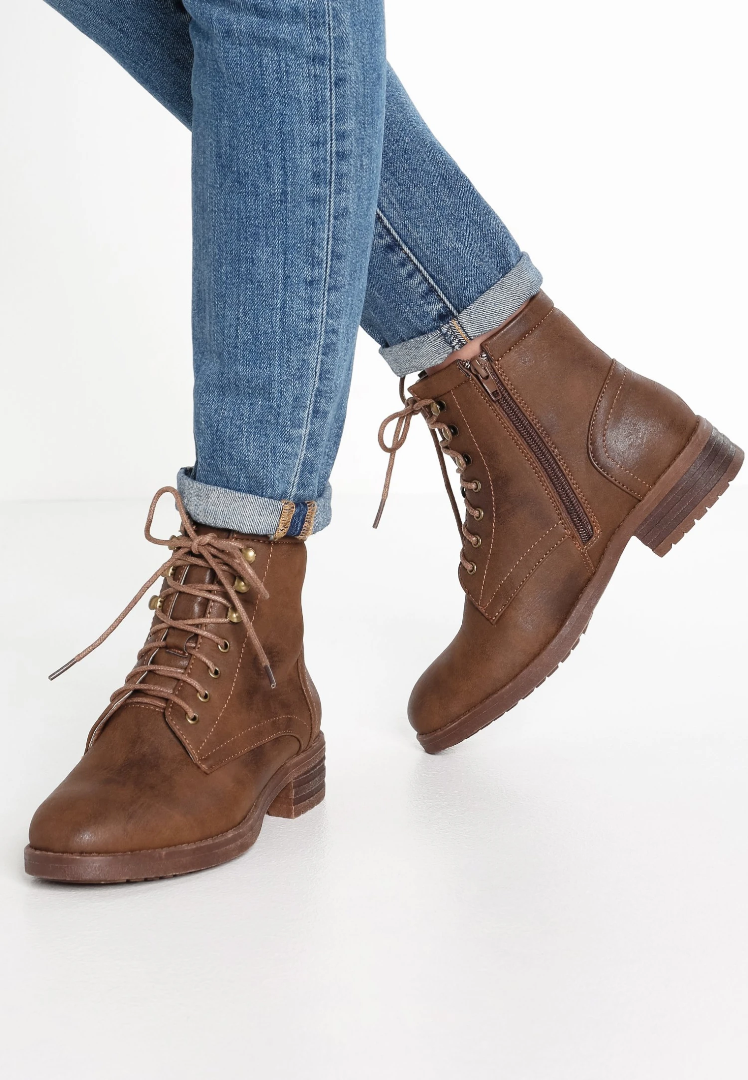 Anna Field Winter Boot - Lace-Up Ankle Boots - Coffee 1 Anna Field Winter Boot - Lace-Up Ankle Boots - Coffee