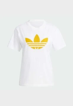 Adidas Originals Pearl Trefoil - Print T-Shirt - White -Fashion Clothing Store 1451a3d0482347e5ab73658dbe5dc3c0