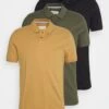 Pier One 3 Pack - Polo Shirt - Camel/Khaki/Black