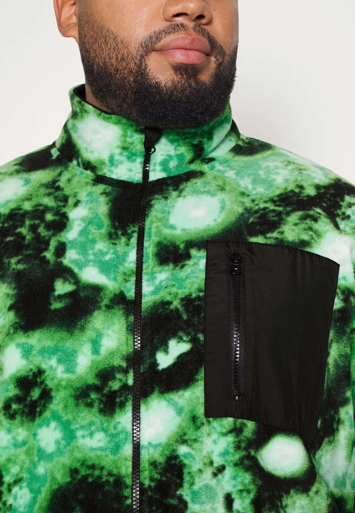 YOURTURN Fleece Jacket - Green 5 YOURTURN Fleece Jacket - Green - Image 5