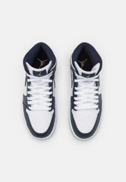 Air Jordan 1 Mid - High-Top Trainers - White/Metallic Gol/Obsidian -Fashion Clothing Store 2f9eef4cde434754b1bde11dc39e0f2f