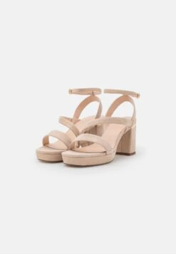 Leather- High Heeled Sandals - Light Pink -Fashion Clothing Store 3ee36821de72426782a43b6b37125f49