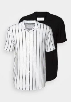 Pier One 2 Pack - Shirt - Black/White -Fashion Clothing Store 3fe10c51a5864c25954f7afee7966589