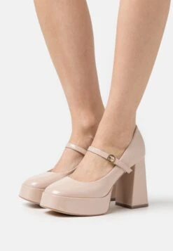 Tamaris Platform Heels - Nude Patent