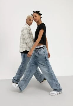 YOURTURN Baggy Jeans Unisex - Relaxed Fit Jeans - Dark Blue Denim 8 YOURTURN Baggy Jeans Unisex - Relaxed Fit Jeans - Dark Blue Denim -Fashion Clothing Store 47039cf62e0e4223bb19b517ea683054