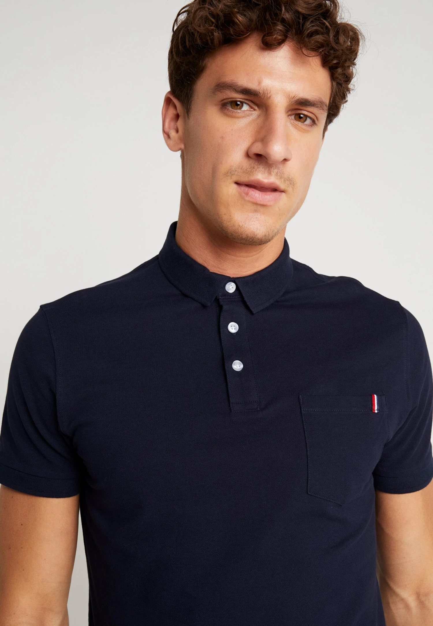 Pier One Tricolore Trim- Polo Shirt - Dark Blue 6 Pier One Tricolore Trim- Polo Shirt - Dark Blue - Image 6