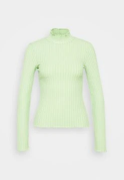 Selected Femme Slfwilma T Neck - Long Sleeved Top - Pistachio Green -Fashion Clothing Store 5254036b4eea48f989331170d133ca4c