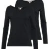 Anna Field 2 Pack - Long Sleeved Top - Black