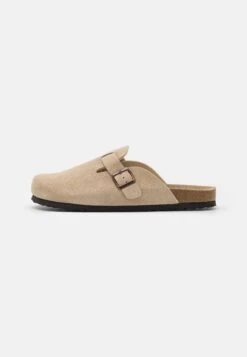 Pier One Leather Unisex - Slippers - Beige