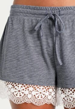 Anna Field Sarah Short Pj Set- Pyjama Set - Off-White/Dark Blue -Fashion Clothing Store 6f89a2a5cdf84a3c8c843968bd01c00e