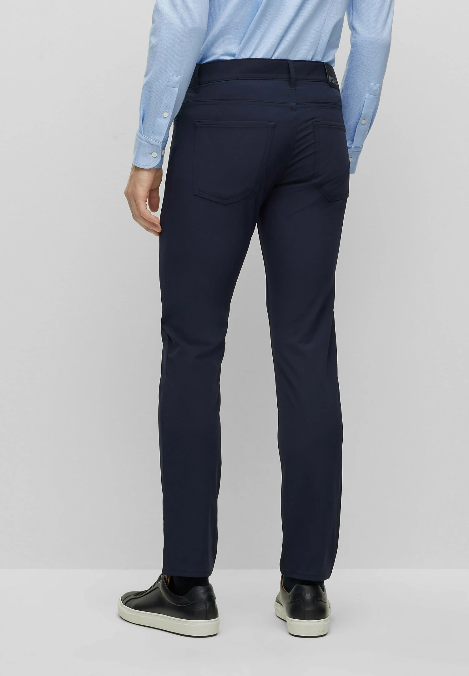Boss Delaware3 1 20 - Straight Leg Jeans - Dark Blue Four 3 Boss Delaware3 1 20 - Straight Leg Jeans - Dark Blue Four - Image 3