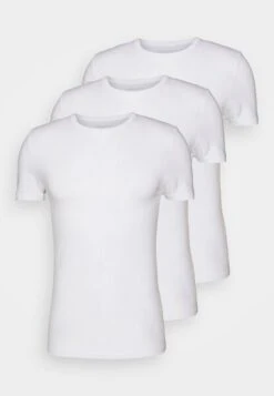 Pier One 3 Pack Muscle Fit- Basic T-Shirt - White -Fashion Clothing Store 74e6dafee9a04fa989c9d0d0b4d2897f