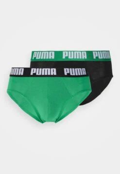 Puma Basic Brief 2 Pack - Briefs - Black/Green -Fashion Clothing Store 76bbc6b1d31d4e6bbf90f51962bfe4ca