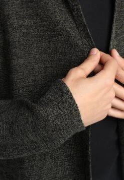 Pier One Cardigan - Black/Olive -Fashion Clothing Store 77cc56baa8d64ff08fd27eaa2cfca327