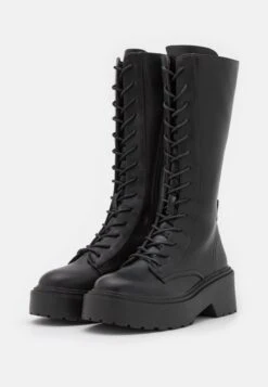 ONLY Shoes Onlbossi High Shaft Lace Up Boot - Lace-Up Boots - Black -Fashion Clothing Store 7aed6ddbcd6a443db5963eba80d0b082