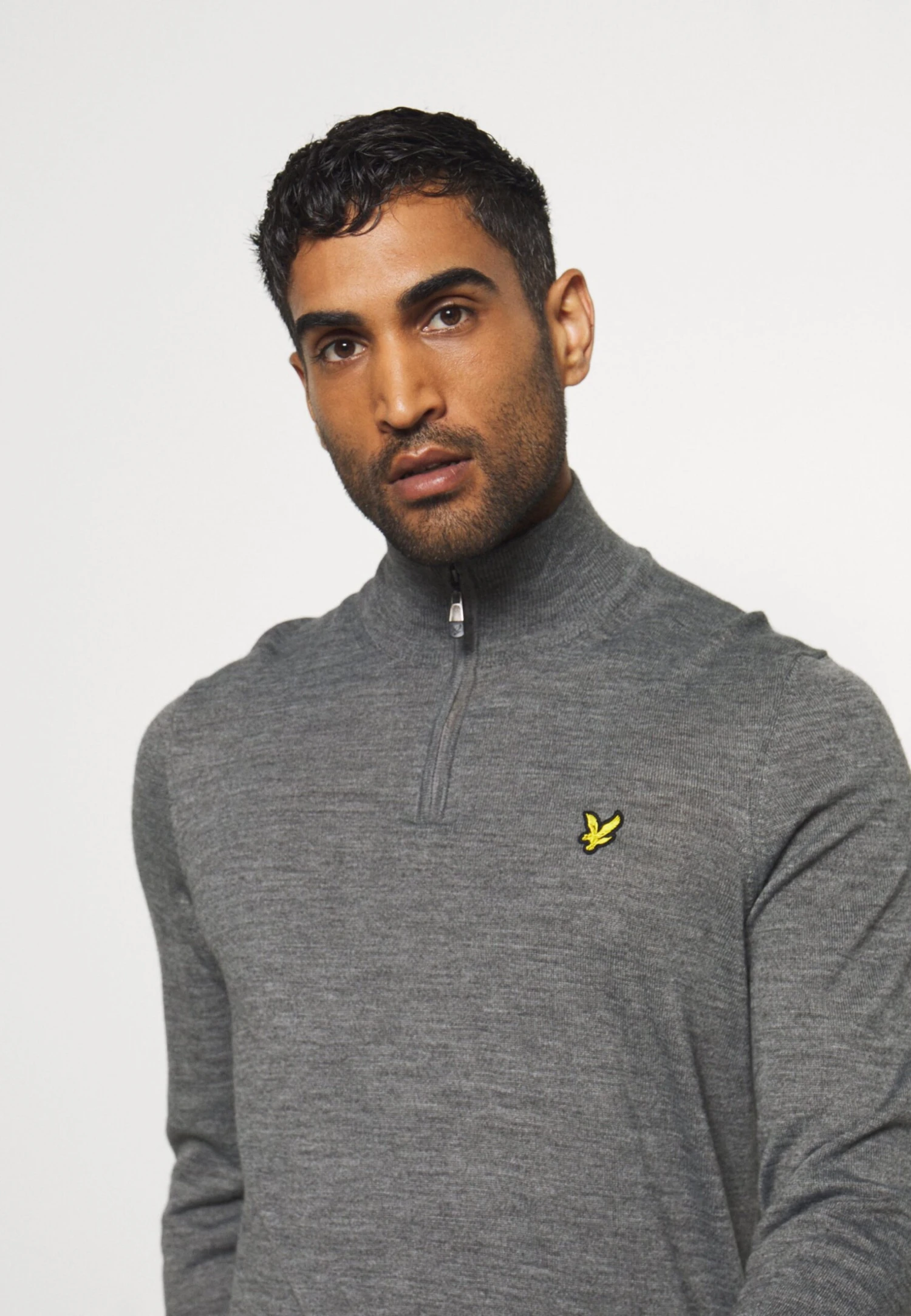 Lyle & Scott Golf Core Zip Mix - Jumper - Mid Grey Marl 5 Lyle & Scott Golf Core Zip Mix - Jumper - Mid Grey Marl - Image 5