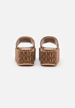 DKNY Vyra Platform Slide - Heeled Mules - Saddle/New Nude -Fashion Clothing Store 8034dc27213748d181ccd2b9bd5dc915