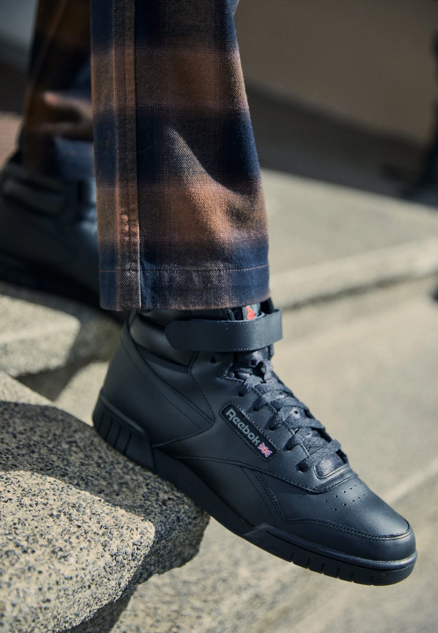 Reebok Classic Ex-O-Fit Leather Shoes - High-Top Trainers - Black 2 Reebok Classic Ex-O-Fit Leather Shoes - High-Top Trainers - Black - Image 2