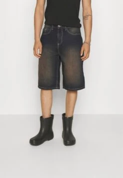 YOURTURN Unisex - Denim Shorts - Dark Blue Denim