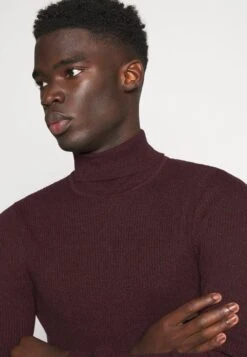 Pier One Muscle Fit Turtle - Jumper - Mottled Bordeaux -Fashion Clothing Store 87bc9746f3cd48c78886c3726b9971e1