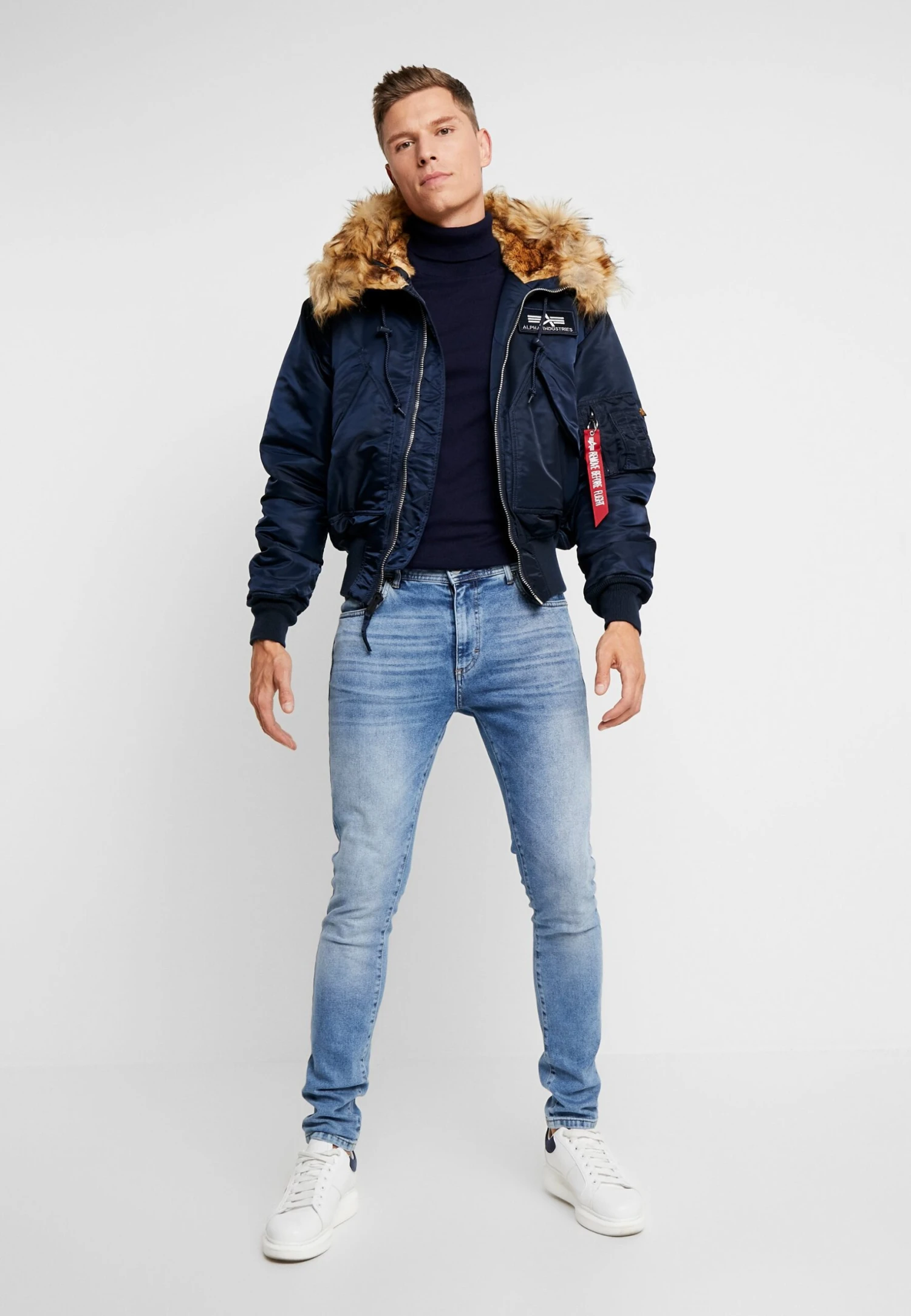 Alpha Industries Hooded Custom - Winter Jacket - Rep Blue 2 Alpha Industries Hooded Custom - Winter Jacket - Rep Blue - Image 2