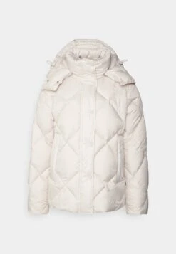 Marc O'Polo Diamond Quilting Detachable Hood Welt Poc - Down Jacket - Chalky Stone -Fashion Clothing Store 947cff8d4ca0470e93d8e6d7dd26d02e