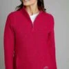 Aria 1/4 Zip Eco Macaroni - Jumper - Berry