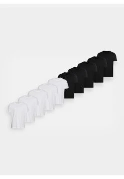 Pier One 10 Pack - Basic T-Shirt - White/Black -Fashion Clothing Store a47858ffbc3a4fd8908751110de7e4fb