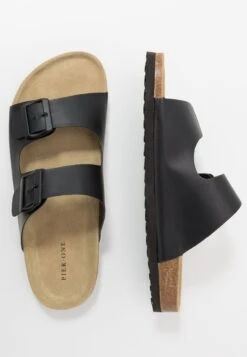 Pier One Unisex - Slippers - Black -Fashion Clothing Store a98de5f417bd4f57b176937b18a12ab7