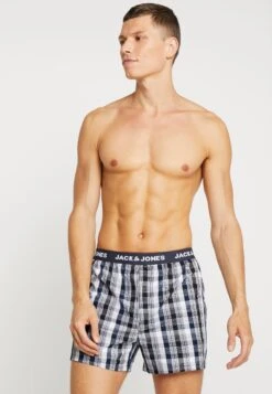 Jack & Jones Jaccheck 3 Pack - Boxer Shorts - Navy