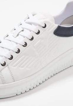 Emporio Armani Trainers - Optical White/Navy -Fashion Clothing Store af82fca09dd649f9a600a2eb73bff4db