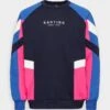 Kaotiko Crew Benton Unisex - Sweatshirt - Navy/Royal/Fuxia