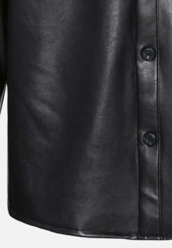 YOURTURN Unisex - Faux Leather Jacket - Black -Fashion Clothing Store cb82c7c791af41c49e28fe3f20256a3d