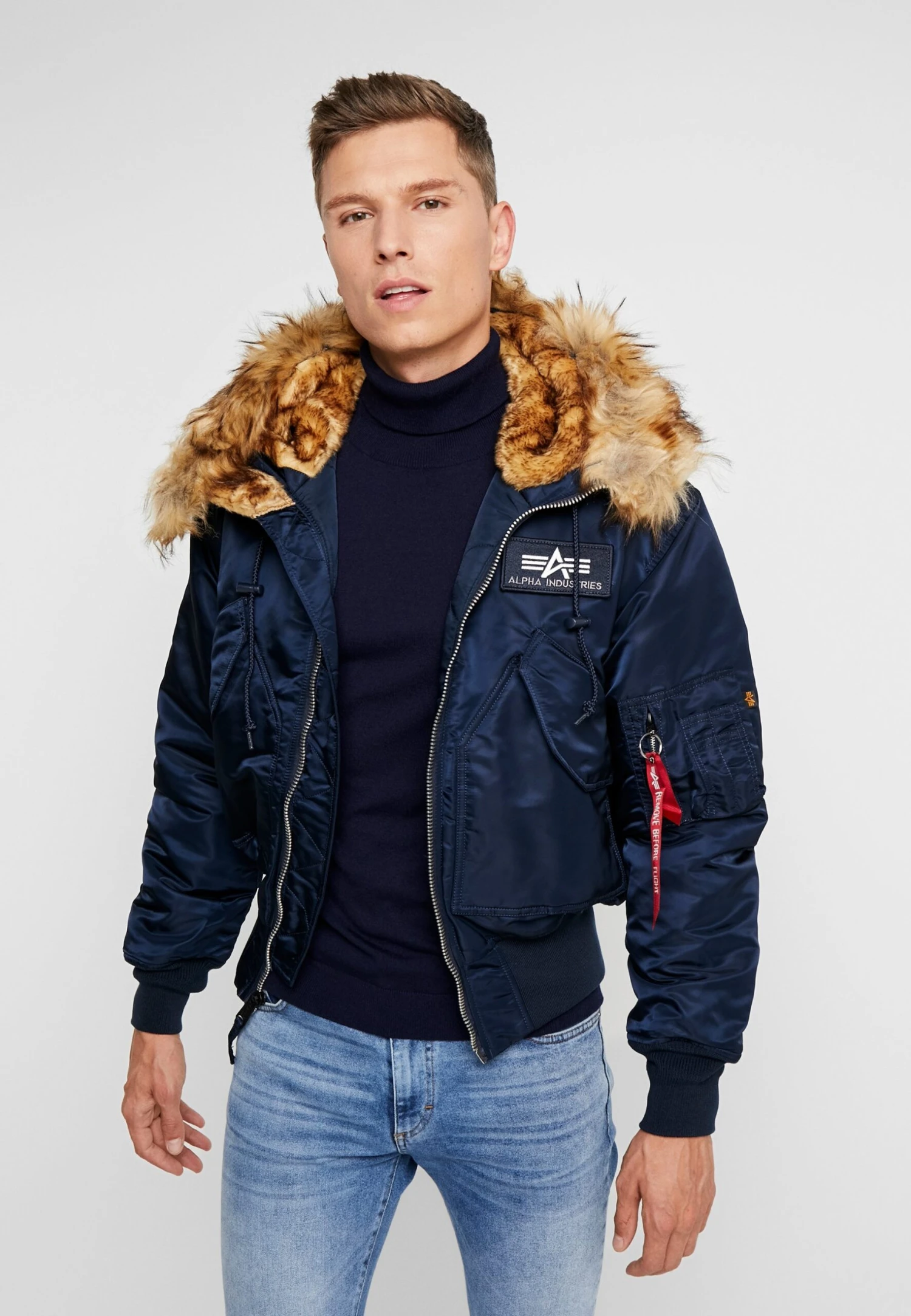 Alpha Industries Hooded Custom - Winter Jacket - Rep Blue 1 Alpha Industries Hooded Custom - Winter Jacket - Rep Blue