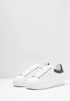 Emporio Armani Trainers - Optical White/Navy -Fashion Clothing Store db1f23630c434efb90e1ee7f6363cf9a