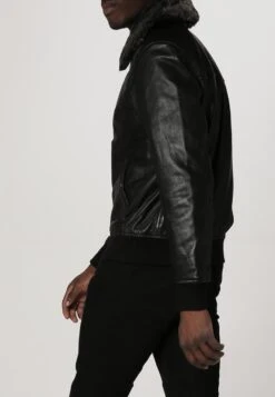 Schott Leather Jacket - Black -Fashion Clothing Store de93bf34bc534a87944790584dc94de3