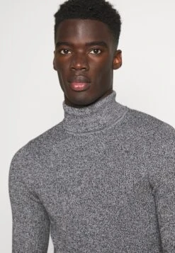 Pier One Muscle Fit Turtle - Jumper - Mottled Grey -Fashion Clothing Store e3c882d2274c45af8a9f7df902604a5f