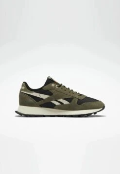 Reebok Classic Classic Leather Unisex - Trainers - Core Black Army Green Stucco -Fashion Clothing Store e6dc1882e3eb44809aa0738fdad82898