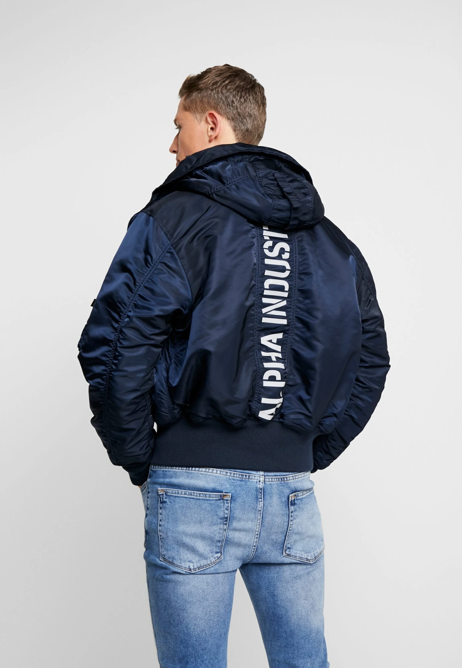 Alpha Industries Hooded Custom - Winter Jacket - Rep Blue 4 Alpha Industries Hooded Custom - Winter Jacket - Rep Blue - Image 4