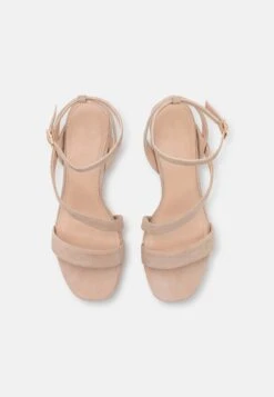 Leather- High Heeled Sandals - Light Pink -Fashion Clothing Store e79ca49f33d54339aea17e3e52c4ca39