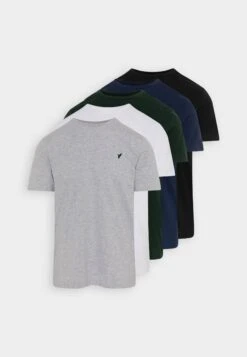 Pier One 5 Pack - Basic T-Shirt - White/Ark Green/Blue -Fashion Clothing Store ec9f5ea8a1c14a7d833423c8e43ff5c2