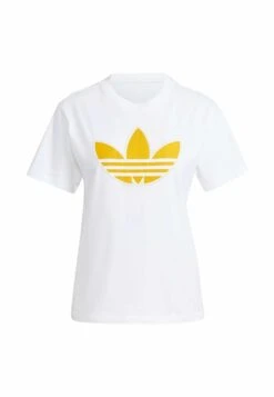 Adidas Originals Pearl Trefoil - Print T-Shirt - White -Fashion Clothing Store f95b905d7f23442a8e29fb926e319e66
