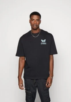 YOURTURN Chest Tee Unisex - Print T-Shirt - 802 - Black